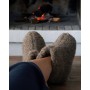 The cozy Sheep Uldhjemmesko (Høj model) – Mørkegrå/Brun