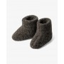 The cozy Sheep Uldhjemmesko (Høj model) – Mørkegrå/Brun