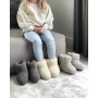The cozy Sheep Uldhjemmesko til Børn (Høj model) – hvid