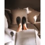 The cozy Sheep Uldtøffel med Skindsål – Mørkegrå/Koksgrå