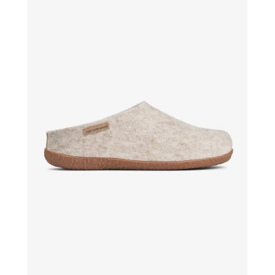 The cozy Sheep Uldtøffel med gummisål – Beige
